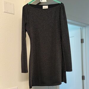 Reformation Black Long Sleeve Dress